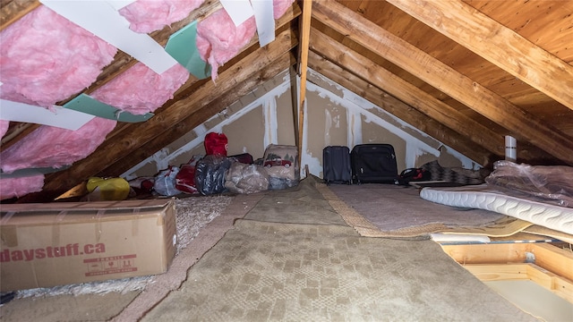 view of attic