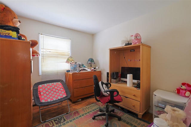 office with wood finished floors