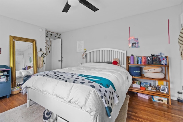 57 Hamilton Dr, Chappaqua, NY 10514 - bedroom with wood finished floors and a ceiling fan
