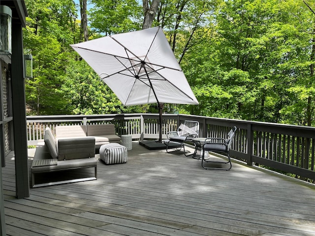 57 Hamilton Dr, Chappaqua, NY 10514 - deck with an outdoor hangout area