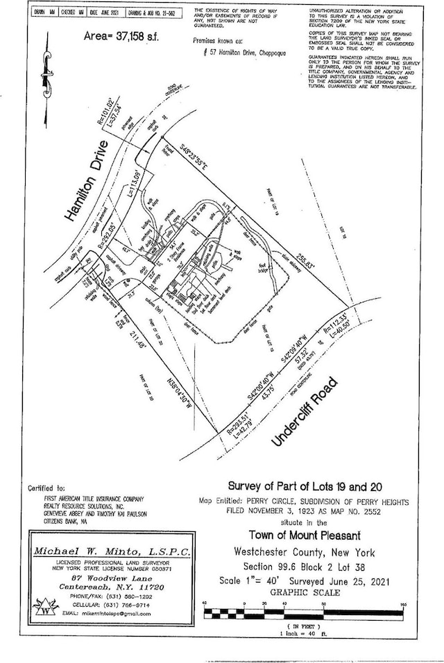 57 Hamilton Dr, Chappaqua, NY 10514 - survey map / technical document
