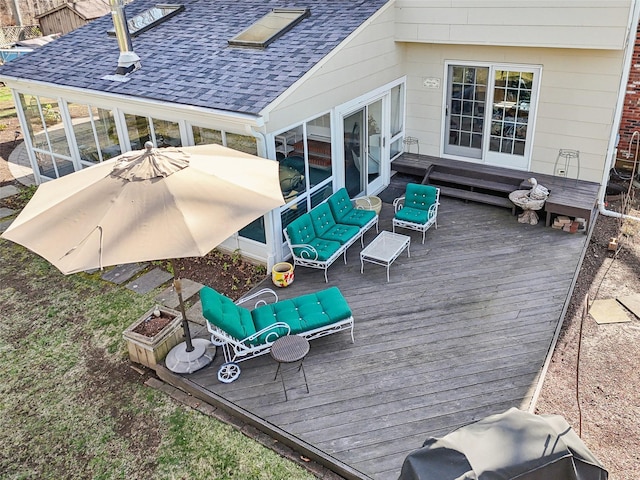 view of wooden deck