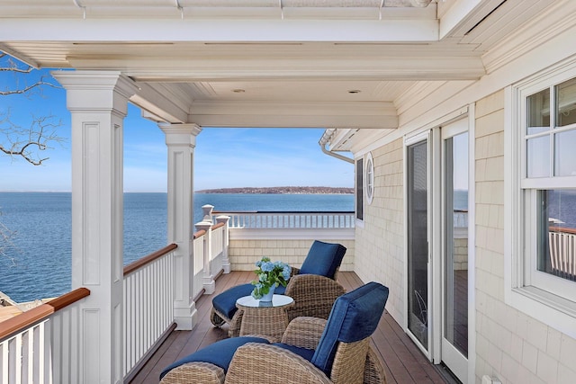 356 Bay Ave, Huntington Bay, NY 11743 - balcony featuring a water view