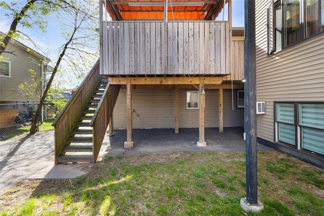 exterior space featuring stairs