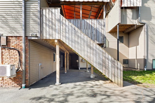 property entrance with ac unit