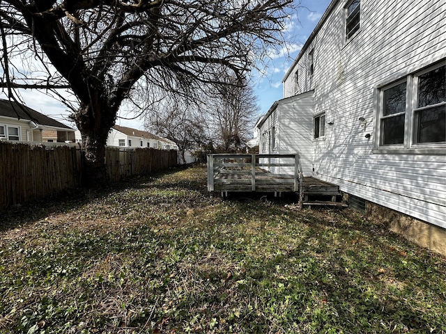 74 Jerusalem Ave, Massapequa, NY 11758 - view of yard with a deck and fence