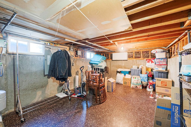 basement featuring a wealth of natural light