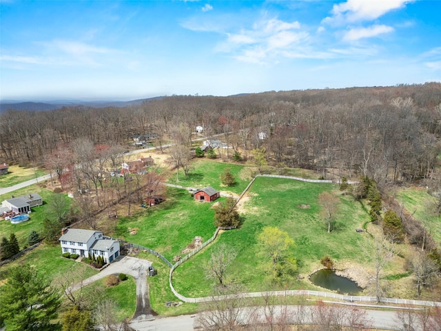aerial view with a view of trees