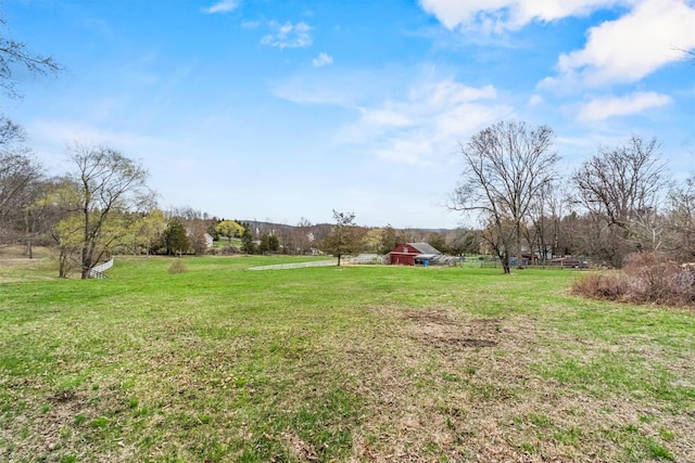 view of yard featuring a rural view