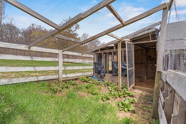 exterior space with an outdoor structure