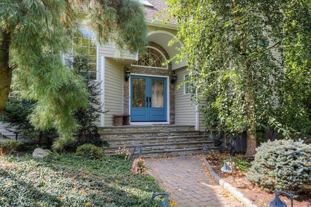 entrance to property with french doors
