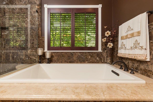 bathroom with a bath