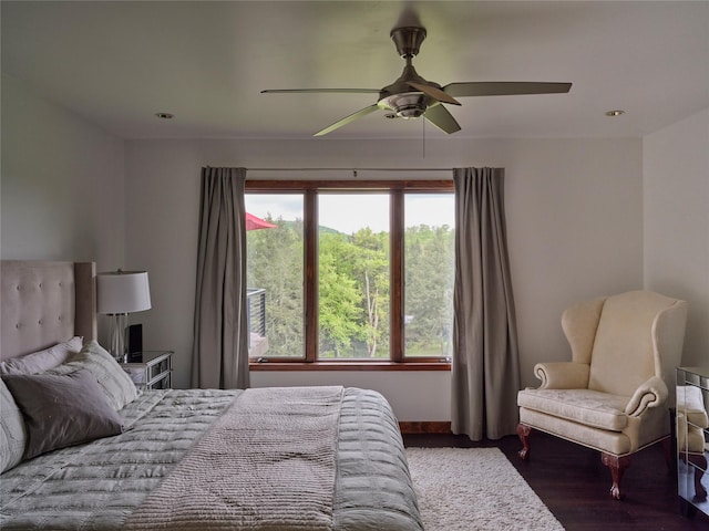 65 Deuner Hill Rd, Callicoon Center, NY 12723 - bedroom featuring ceiling fan and wood finished floors