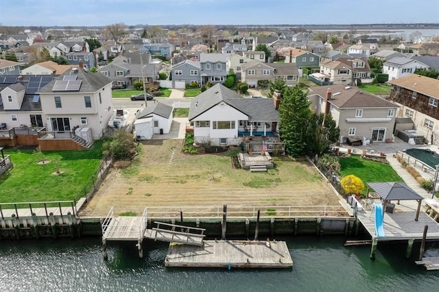 260 Washington Ave, Harbor Isle, NY 11558 - aerial view featuring a water view and a residential view
