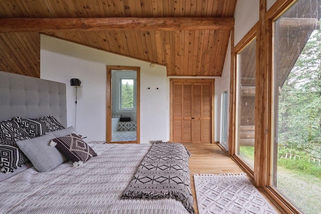649 County Road 95, North Branch, NY 12766 - bedroom with wood ceiling and wood finished floors