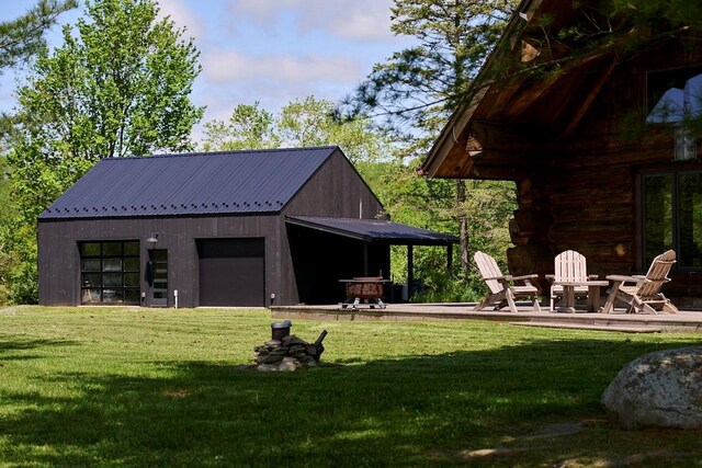 649 County Road 95, North Branch, NY 12766 - view of property's community with a yard, an outbuilding, and a garage