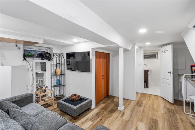 61-27 160th St, Fresh Meadows, NY 11365 - interior space featuring recessed lighting and light wood-style flooring