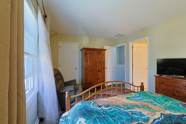 bedroom with visible vents