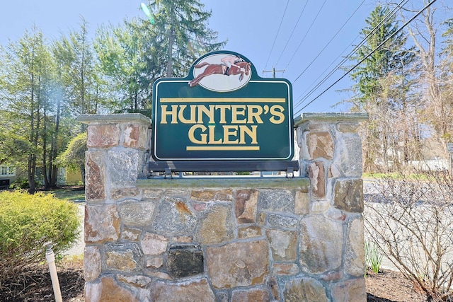 view of community sign