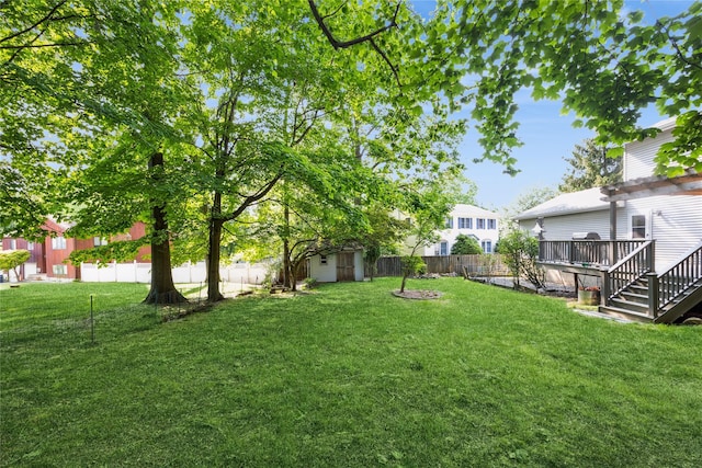 3 Benjamin Ct, Ardsley, NY 10502 - view of yard featuring a deck and stairs