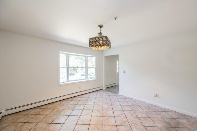 3 Benjamin Ct, Ardsley, NY 10502 - spare room with a baseboard radiator, baseboards, and light tile patterned flooring