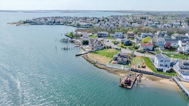 3505 Bay Front Dr, Baldwin Harbor, NY 11510 - aerial view with a water view and a residential view