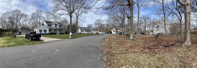 view of road featuring a residential view