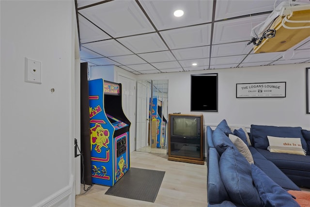 28 Winfield Davis Dr, Coram, NY 11727 - playroom with wood finished floors and recessed lighting