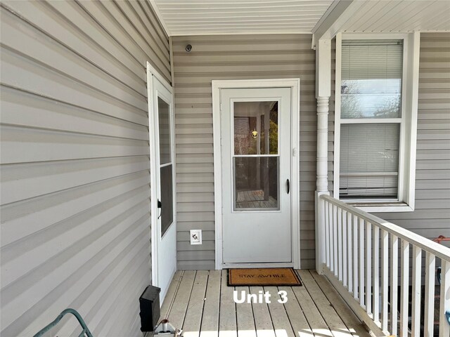 view of exterior entry