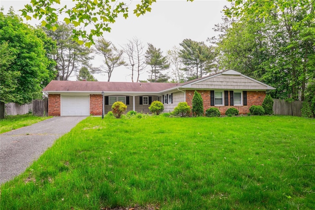 5 Millstream Ln, Stony Brook, NY 11790 - ranch-style home featuring brick siding, a garage, and driveway
