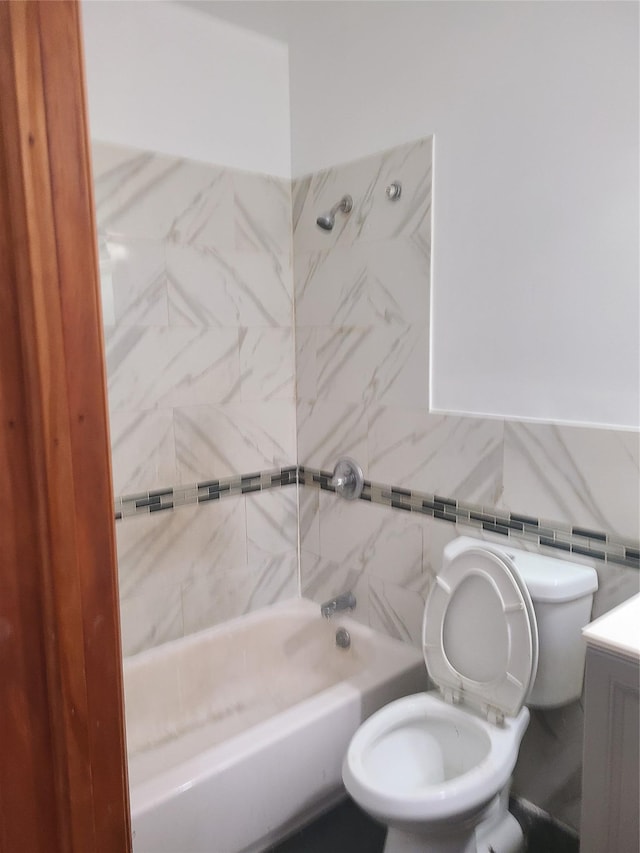 1871 Prospect Pl, Brooklyn, NY 11233 - bathroom featuring  shower combination, toilet, and vanity