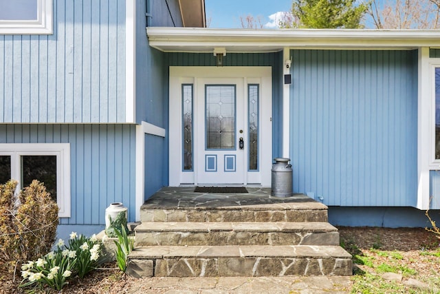 view of exterior entry