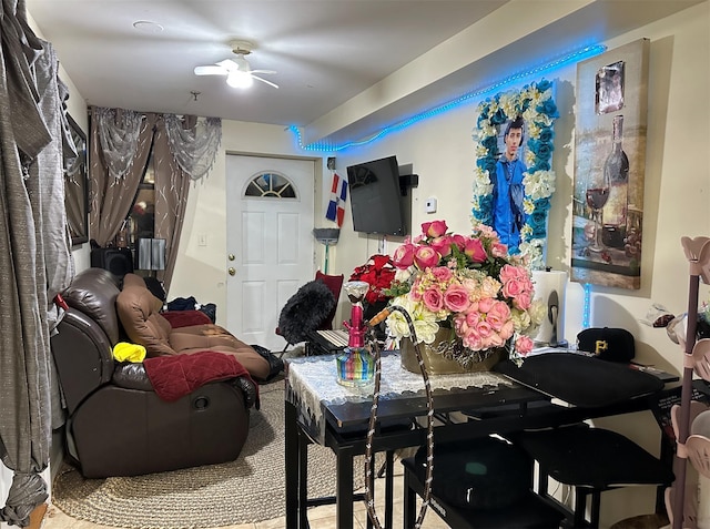 108-14 35th Ave, Corona, NY 11368 - interior space featuring a ceiling fan