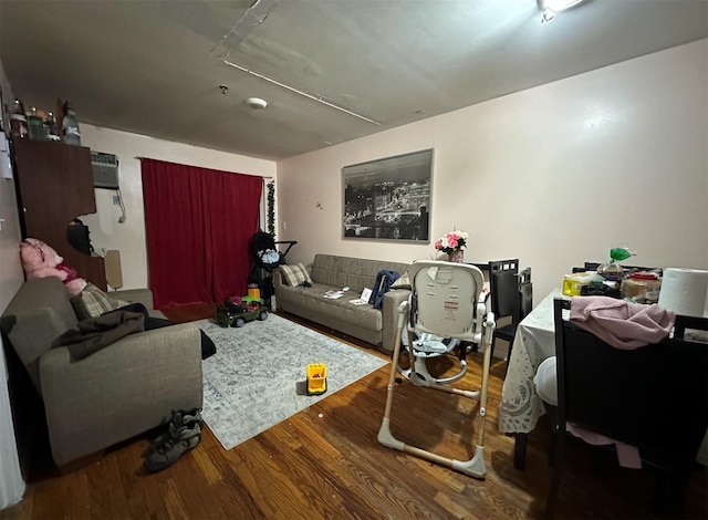108-14 35th Ave, Corona, NY 11368 - living room with wood finished floors and attic access