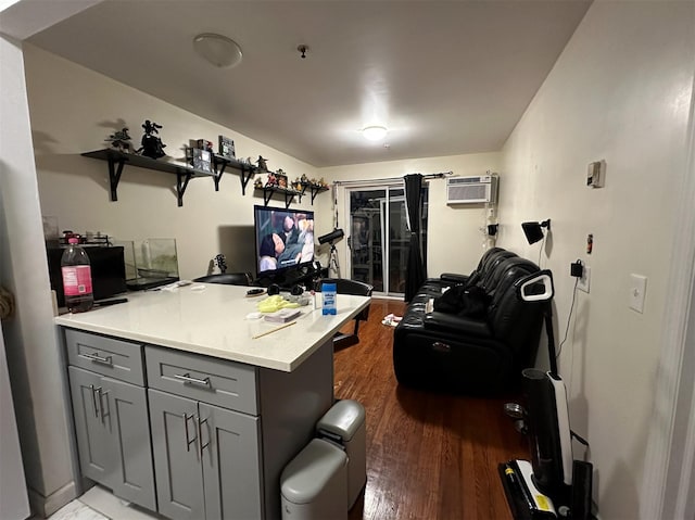 108-14 35th Ave, Corona, NY 11368 - office space featuring a wall mounted air conditioner and wood finished floors