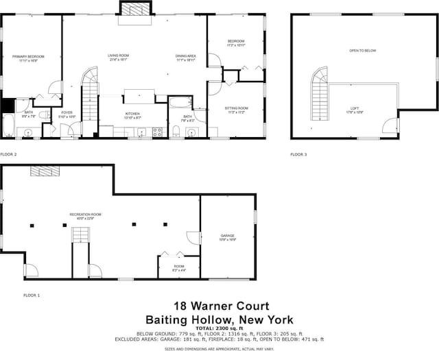 18 Warner Ct, Baiting Hollow, NY 11933 - floor plan