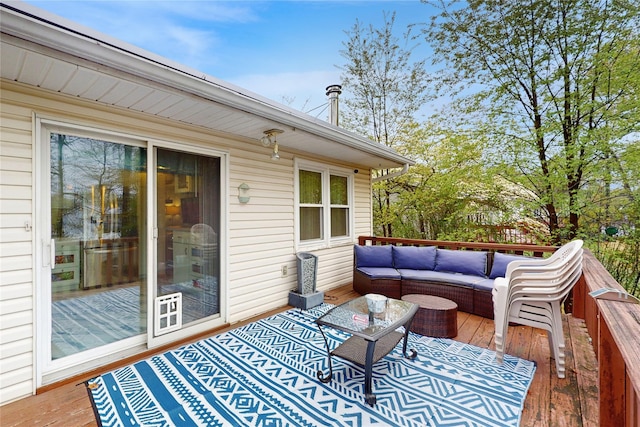 deck featuring an outdoor hangout area