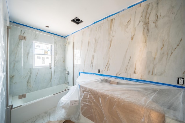 49 E Cherry St, Hicksville, NY 11801 - full bathroom featuring shower / bath combination with glass door