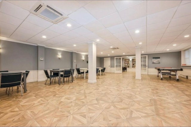 interior space featuring visible vents