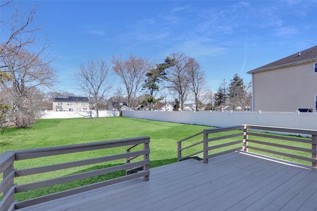 83 Fairview Ave, Islip Terrace, NY 11752 - wooden terrace featuring a yard and a fenced backyard