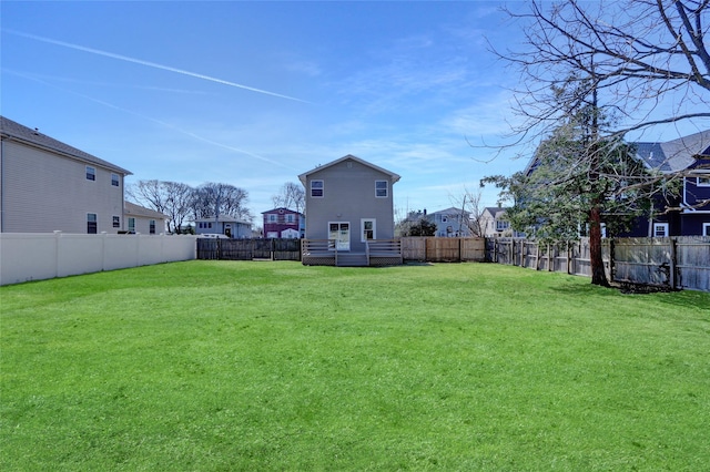 83 Fairview Ave, Islip Terrace, NY 11752 - view of yard with a deck and a fenced backyard
