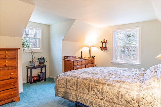 20 Bowers Dr, Hurleyville, NY 12747 - bedroom with carpet floors and vaulted ceiling
