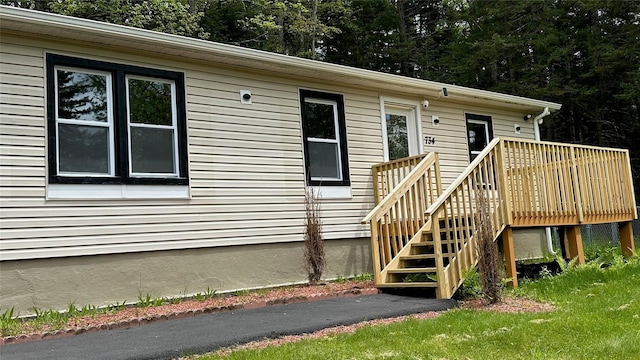 734 Cooley Rd, Parksville, NY 12768 - entrance to property featuring a deck