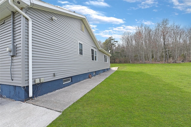 91 Meyerhoff Rd, Hurleyville, NY 12747 - view of home's exterior with crawl space and a lawn