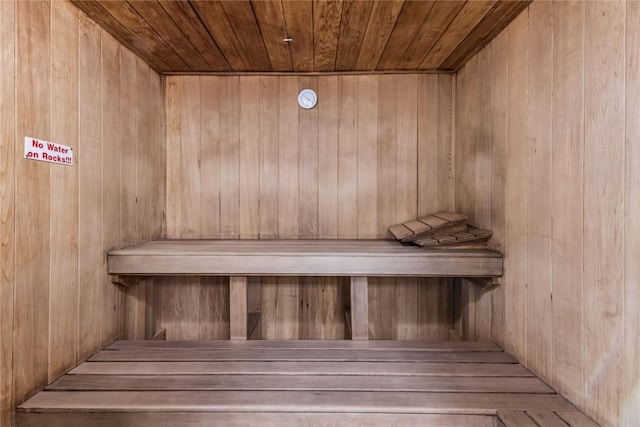 4-74 48th Ave Unit Ph4D, Long Island City, NY 11109 - relaxing sauna / steam room with wooden ceiling and wood walls