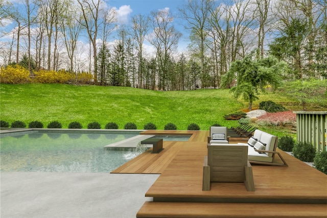22 Golden Rd, Suffern, NY 10901 - dock area with a lawn and an outdoor living space