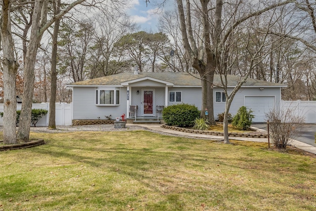 431 Grand Blvd, Brentwood, NY 11717 - single story home with a garage, driveway, a front lawn, and fence