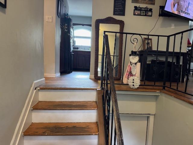 27 Hampton Ave, Mastic, NY 11950 - staircase with baseboards