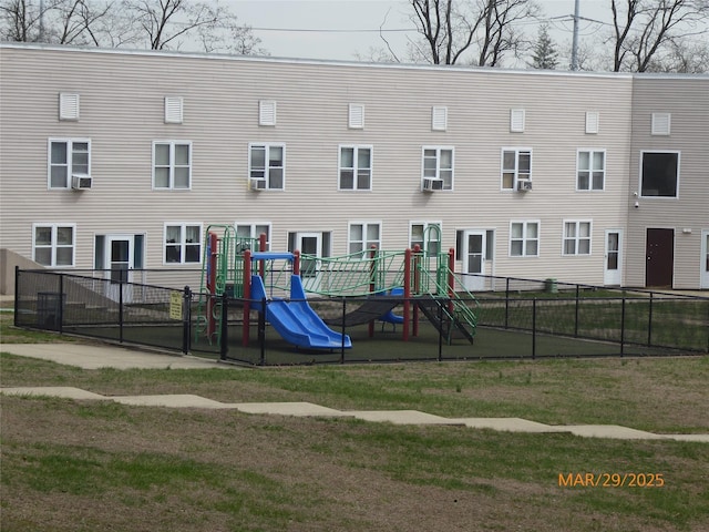 community playground featuring fence