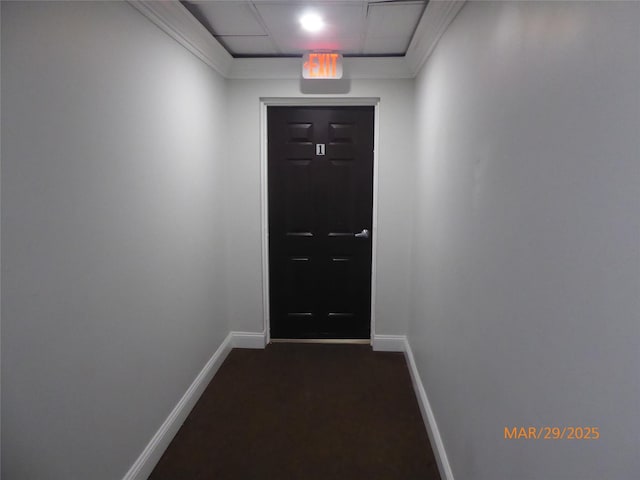 corridor with baseboards